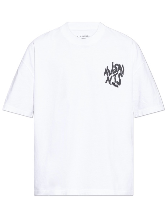 All Saints Other - AllSaints White T-Shirt with Black Chest Logo